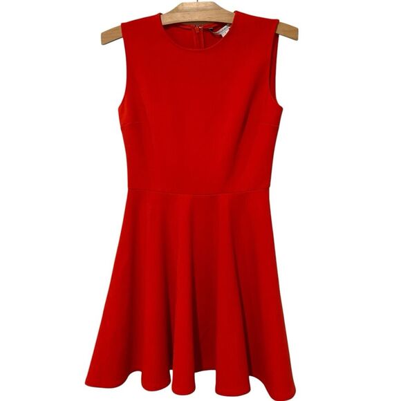Dian Von Furstenberg DVF | Dress Jeannie Red Fit Flare Sleeveless Short- Size 2 - Picture 1 of 9